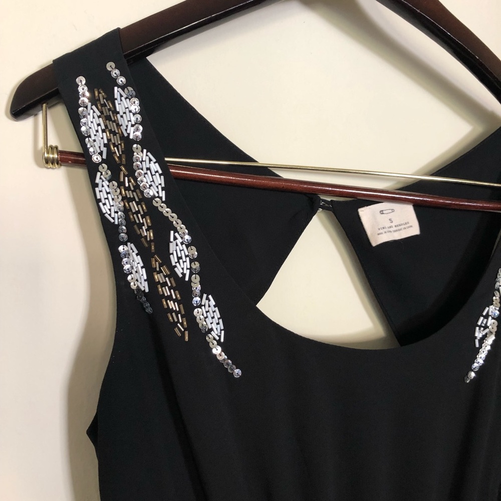 Black sequin cocktail dress